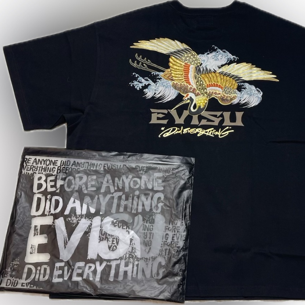 Evisu Black Graphic Tee